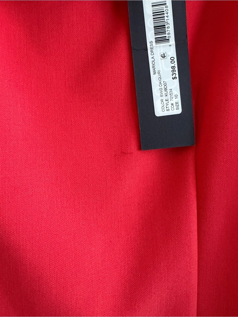 Kobi Halperin Bright Red Square Neck Midi Sheath Dress - Picture 3 of 3